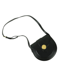 Load image into Gallery viewer, Yves Saint Laurent Gold Logo Black Shoulder Bag - 01352