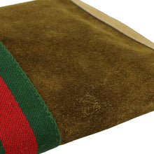 Load image into Gallery viewer, Gucci Brown Sherry Line 37039 3088 Suede Leather Clutch Bag - 01422