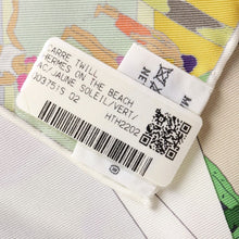 Load image into Gallery viewer, Hermes Carre 90 On the Beach Yellow Scarf - 01256