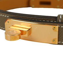 Load image into Gallery viewer, Hermes Kelly 18 Leather Belt Etoupe Rosegold - 01449