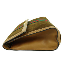 Load image into Gallery viewer, Gucci Brown Sherry Line 37039 3088 Suede Leather Clutch Bag - 01422
