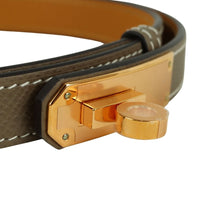 Load image into Gallery viewer, Hermes Kelly 18 Leather Belt Etoupe Rosegold - 01449