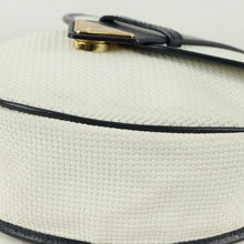 Load image into Gallery viewer, Yves Saint Laurent Gold Logo Navy & White Pochette Shoulder Bag - 01350