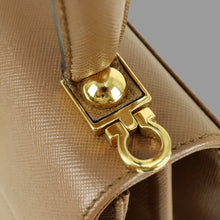 Load image into Gallery viewer, Salvatore Ferragamo Gancini Dark Brown 2 Way Bag - 01359