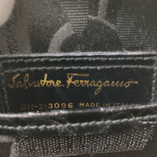 Load image into Gallery viewer, Salvatore Ferragamo VARA DH-213096 SHOULDER BAG EMBOSSED LEATHER BLACK - 01488