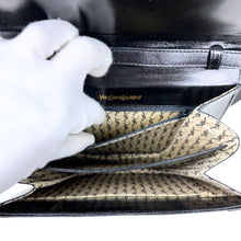 Load image into Gallery viewer, Yves Saint Laurent LIZARD SEMICIRCLE BLACK SHOULDER BAG - 01502