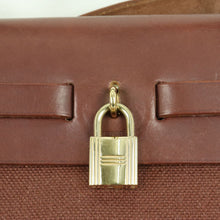 Load image into Gallery viewer, Hermes Toile H 2 Way Bag Brown E Mark - 01453