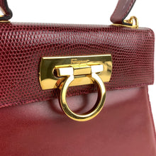 Load image into Gallery viewer, Salvatore Ferragamo 2WAY GANCINI LIZARD KELLY STYLE - 01493