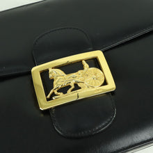 Load image into Gallery viewer, Celine Black Leather Carriage Hardware Shoulder Bag - 01425