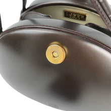 画像をギャラリービューアに読み込む, LOEWE VINTAGE LOGO LEATHER ROUND SHOULDER BAG BROWN - 01491
