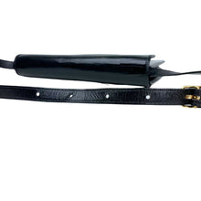 Load image into Gallery viewer, Yves Saint Laurent LIZARD SEMICIRCLE BLACK SHOULDER BAG - 01502