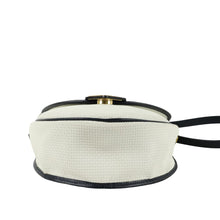 Load image into Gallery viewer, Yves Saint Laurent Gold Logo Navy & White Pochette Shoulder Bag - 01350