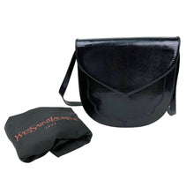 Load image into Gallery viewer, Yves Saint Laurent LIZARD SEMICIRCLE BLACK SHOULDER BAG - 01502