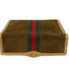 Load image into Gallery viewer, Gucci Brown Sherry Line 37039 3088 Suede Leather Clutch Bag - 01422