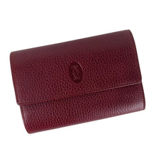 Load image into Gallery viewer, CARTIER MUST CLASP TRI-FOLD WALLET CLASP CLOSURE COMPACT WALLET - 01481