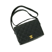 Load image into Gallery viewer, Chanel Black Caviar Leather Vintage Shoulder Bag - 01373