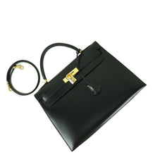 Load image into Gallery viewer, HERMES Kelly 32 Outside Sewing Square E Y2001 Box Black - 01376