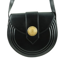 Load image into Gallery viewer, Yves Saint Laurent Gold Logo Black Shoulder Bag - 01352
