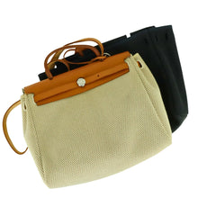 画像をギャラリービューアに読み込む, Hermes Ale Bag PM F engraved Toile Officier/Toile GM Natural Silver Hardware 2WAY Bag - 01415