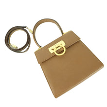 Load image into Gallery viewer, Salvatore Ferragamo Gancini Dark Brown 2 Way Bag - 01359