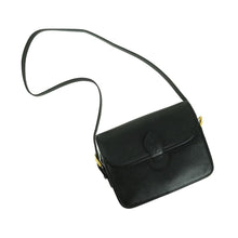 Load image into Gallery viewer, Yves Saint Laurent shoulder bag YSL gold hardware logo embossed Cassandra crossbody leather leather black - 01386