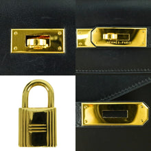 Load image into Gallery viewer, HERMES Kelly 32 Outside Sewing Square E Y2001 Box Black - 01376