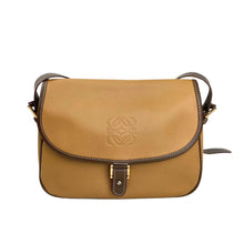Load image into Gallery viewer, LOEWE ANAGRAM SHOULDER BAG BROWN LEATHER EMBOSSED - 01478