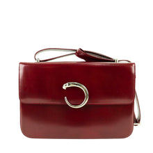 Load image into Gallery viewer, Cartier Panthere Burgundy Structured Shoulder Bag - 01390