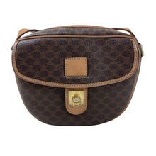 Load image into Gallery viewer, CELINE BAG SHOULDER POCHETTE MACADAM FLAP PVC LEATHER M13 BROWN -01468