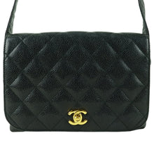 Load image into Gallery viewer, Chanel Black Caviar Leather Vintage Shoulder Bag - 01373