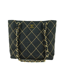 Load image into Gallery viewer, CHANEL Wild Stitch Wool Chain Tote Bag - 01371