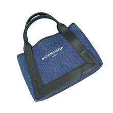 Load image into Gallery viewer, Balenciaga Navy Cabas S Tote Bag in Denim - 00964