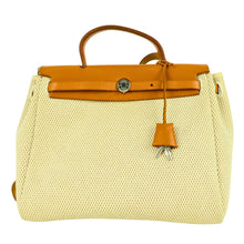 画像をギャラリービューアに読み込む, Hermes Ale Bag PM F engraved Toile Officier/Toile GM Natural Silver Hardware 2WAY Bag - 01415