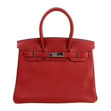 Load image into Gallery viewer, HERMES BIRKIN 30 TOGO SILVER BUCKLE SQUARE H - 01492