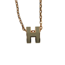 Load image into Gallery viewer, Hermes Mini Pop H Pendant Etoupe Necklace - 01452