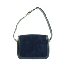 Load image into Gallery viewer, CELINE Suede Carriage Navy Shoulder Bag - 01353