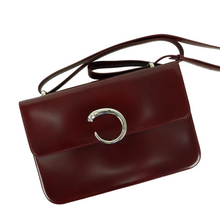 Load image into Gallery viewer, Cartier Panthere Burgundy Structured Shoulder Bag - 01390