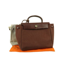 Load image into Gallery viewer, Hermes Toile H 2 Way Bag Brown E Mark - 01453