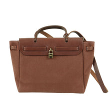 Load image into Gallery viewer, Hermes Toile H 2 Way Bag Brown E Mark - 01453