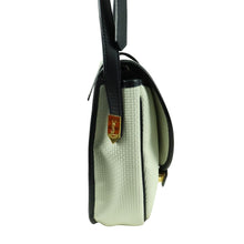 Load image into Gallery viewer, Yves Saint Laurent Gold Logo Navy & White Pochette Shoulder Bag - 01350