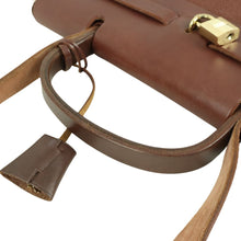 Load image into Gallery viewer, Hermes Toile H 2 Way Bag Brown E Mark - 01453
