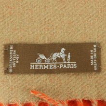 Load image into Gallery viewer, Hermes 100%Cashmere Scarf Beige - 01450