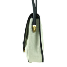Load image into Gallery viewer, Yves Saint Laurent Gold Logo Navy & White Pochette Shoulder Bag - 01350