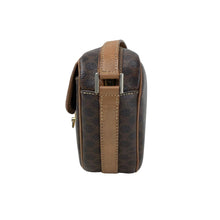 Load image into Gallery viewer, CELINE BAG SHOULDER POCHETTE MACADAM FLAP PVC LEATHER M13 BROWN -01468