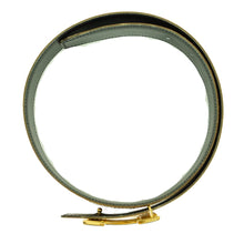 Load image into Gallery viewer, Hermes Brown x Black Leather x Gold-tone H Buckle Thin Belt - 01412