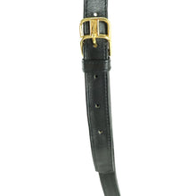 Load image into Gallery viewer, Yves Saint Laurent Gold Logo Black Shoulder Bag - 01352