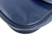 Load image into Gallery viewer, CHRISTIAN DIOR NAVY GOLD HARDWARE LEATHER VINTAGE SHOULDER BAG - 01485