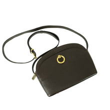 Load image into Gallery viewer, Celine Round Gold Buckle Brown Shoulder Bag - 01346