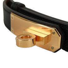 Load image into Gallery viewer, Hermes Kelly 18 Leather Belt Black Rosegold - 01448