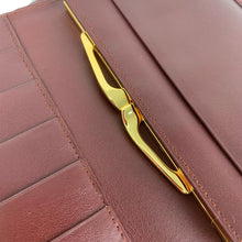 Load image into Gallery viewer, CARTIER MUST CLASP TRI-FOLD WALLET CLASP CLOSURE COMPACT WALLET - 01481